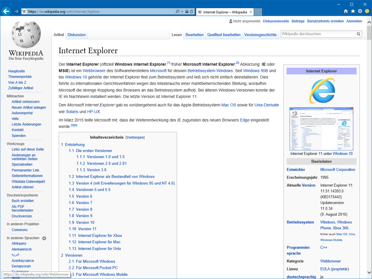 internet explorer for mac os x yosemite